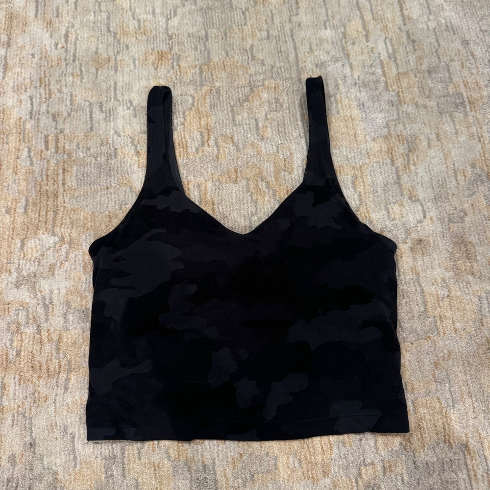 Lululemon Black Camo Align Tank, Size 4!